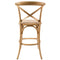 Aster 4pc Crossback Bar Stools Dining Chair Solid Birch Timber Rattan Seat - Oak