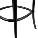 Aster 4pc Crossback Bar Stools Dining Chair Solid Birch Timber Rattan Seat Black