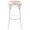 Aster 4pc Round Bar Stools Dining Stool Chair Solid Birch Wood Rattan Seat White