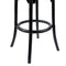 Aster 3pc Round Bar Stools Dining Stool Chair Solid Birch Wood Rattan Seat Black