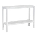 Jasmine Console Hallway Entry Table 110cm Mindi Timber Wood Rattan  - White