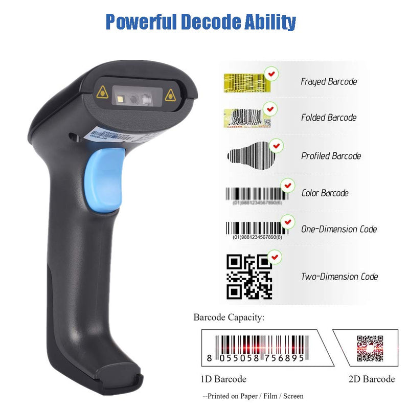 Wired Barcode QR Bar Code Screen Scanner Data 1D 2D Reader USB Cable Mobile Payment Store