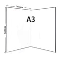 2 Pack A3  3 in 1 Photography Light Reflector Cardboard Light Diffuser Board Black, Silver, White