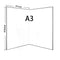 2 Pack A3  3 in 1 Photography Light Reflector Cardboard Light Diffuser Board Black, Silver, White