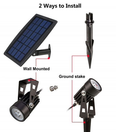 Solar LED Spotlights – Four Adjustable Heads