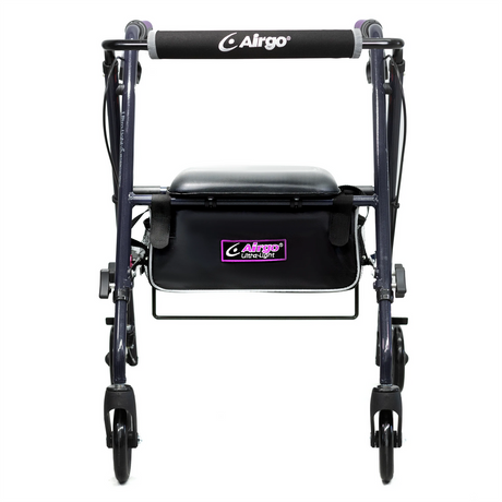 Ultra Light Mobility Rollator Wheelie Walker Eggplant