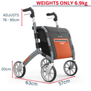 Let's Shop Rollator Mobility Wheelie Walker