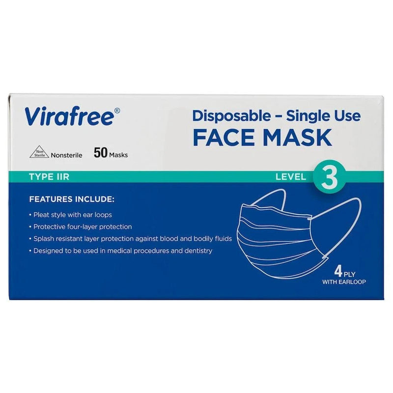 Disposable Surgical Face Mask - 50 Masks Level 3