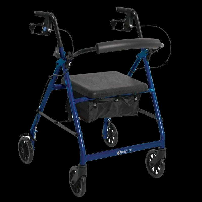 Aspire Classic 6" Rollator - Blue