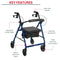 Aspire Classic 6" Rollator - Blue