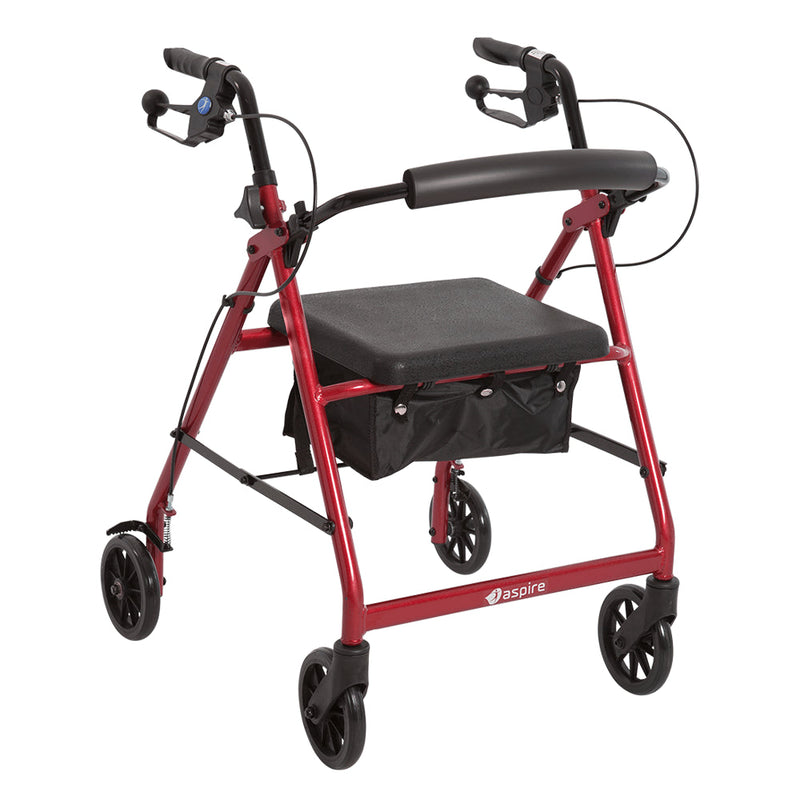 Aspire Classic 6" Rollator - Red