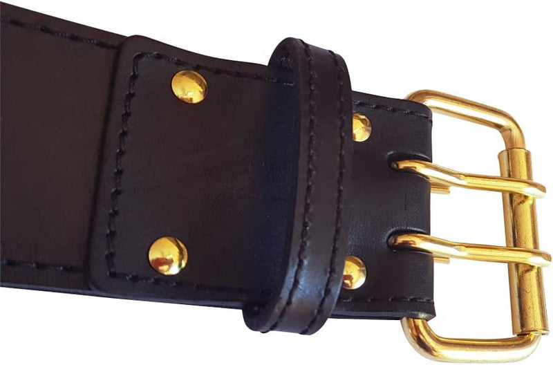 5.8 cm width genuine full grain heavy cowhide leather belt with EVA padded 106 cm