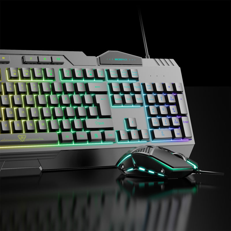 Mouse Keyboard 2 In 1 Backlight Gaming Breathing Rainbow LED Combo for PC Laptop