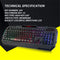 Rainbow Backlit Gaming Keyboard 4-fn + Multimedia Key and Windows Lock USB 2.0