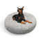 Pet Dog Bed Bedding Warm Plush Round Comfort Dog Nest Light Grey kennel XL 100cm