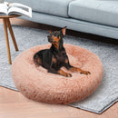 Pet Dog Bedding Warm Plush Round Comfortable Nest Comfy Sleep kennel Pink XL 100