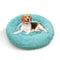 Pet Dog Bedding Warm Plush Round Comfortable Nest Comfy Sleep Kennel Green 100cm