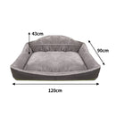 Sofa-Style Dog Bed Waterproof Washable Soft High Back Comfy Sleeping Kennel XL