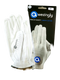 Awezingly Premium Quality Cabretta Leather Golf Glove for Men - White (L)