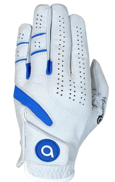 awezingly Power Touch Cabretta Leather Golf Glove for Men - White (XL)