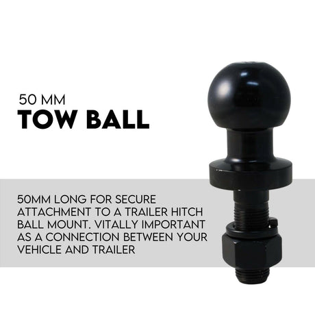 Adjustable Tow Bar Hitch Black Towbar Ball