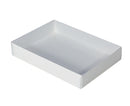 10 Pack of White Card Box - Clear Slide On Lid - 17 x 25 x 5cm -  Large Beauty Product Gift Giving Hamper Tray Merch Fashion Cake Sweets Xmas