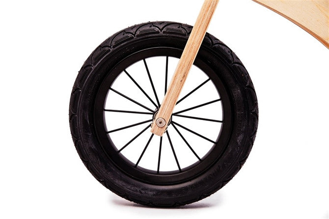 Wooden Balance Bike for Kids Toddler Child 2-6 yr Training Ride Bike Natural Wood with Hand  grip rubber tyres spoke wheels