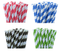 200 Pack Green White Drinking Straws Biodegradable Eco Paper Birthday Party Event Bistro Bar Cafe Take Away