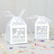 White Dove Bird Heart Wedding Bomboniere Favor Lolly Gift Card Box - 10 Pack