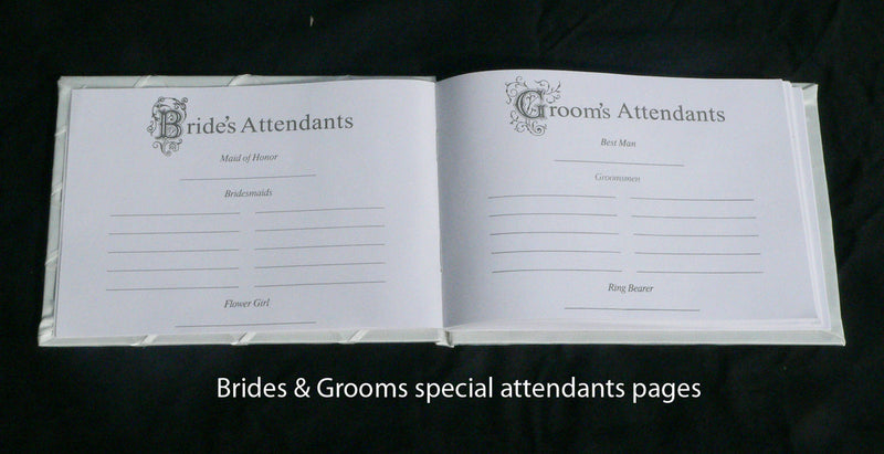 White Wedding Guest Book Register with Silver Pen Matching Stand Set 36 Lined Pages - White Sach Diamante Cover