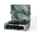 Crosley Voyager Bluetooth Portable Turntable - Botanical + Bundled HolySmoke Bluetooth Retro Speaker - Black