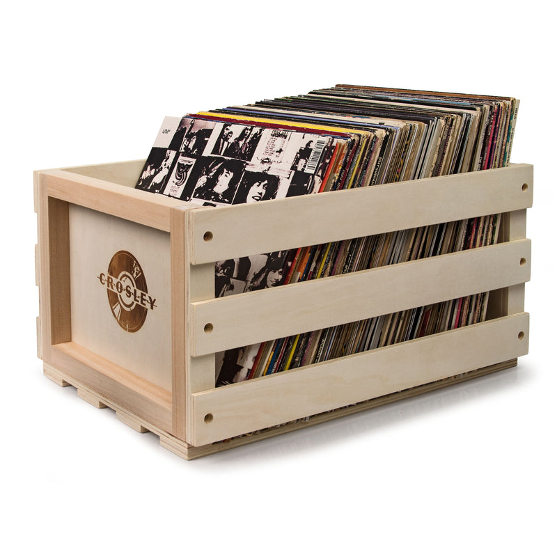 Crosley Voyager Bluetooth Portable Turntable - Botanical + Bundled Record Storage Crate