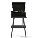 Crosley Voyager Bluetooth Portable Turntable + Entertainment Stand Bundle - Black