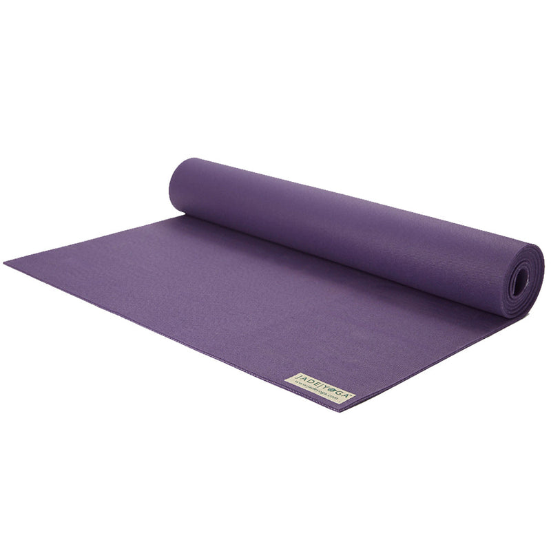 Jade Yoga Harmony Mat - Purple & Iron Flask Wide Mouth Bottle with Spout Lid, Fire, 40oz/1200ml Bundle