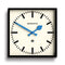 Newgate Number Five Wall Clock Black Blue Hands