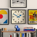 Newgate Number Five Wall Clock Black Blue Hands