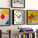 Newgate Number Five Wall Clock Black Blue Hands