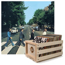 Crosley Record Storage Crate & The Beatles Abbey Road - Vinyl Album Bundle