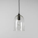 Willow Dome Glass Pendant Light - Pearl Black