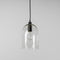 Willow Dome Glass Pendant Light - Pearl Black