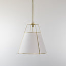 Jessie Pendant Light with Gold Hardware - White