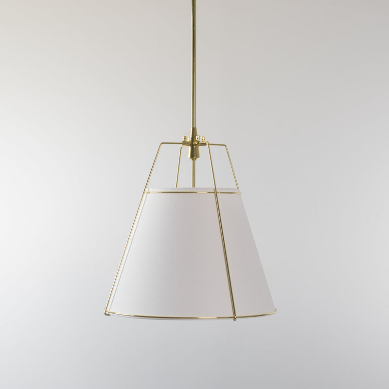 Jessie Pendant Light with Gold Hardware - White