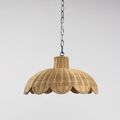 Alice Scallop Rattan Pendant Light