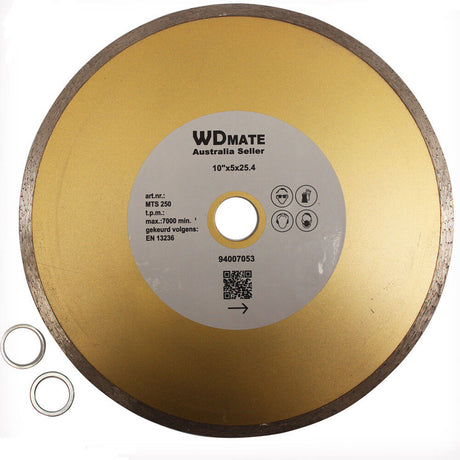 254mm Wet Diamond Cutting Disc Continuous Saw Blade 5*2.4mm Wheel10