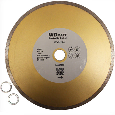 3x Wet Diamond Cutting Disc Wheel 254mm Continuous 10