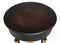 Wooden Round Gold Black Side Table with Finial Legs