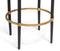 Wooden Round Gold Black Side Table with Finial Legs