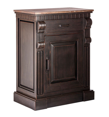 Iron Sideboard Buffet Cabinet with Drawer Storage and Wood Top