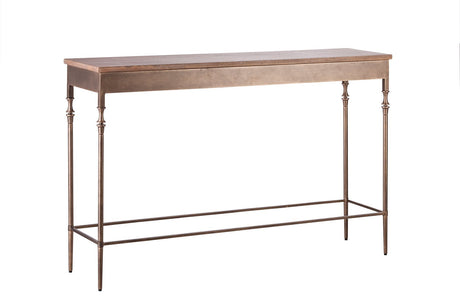 Wooden Iron Narrow Hallway Console Table with Finial Legs