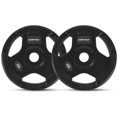 CORTEX 145kg Tri-Grip Olympic Plate Set 50mm